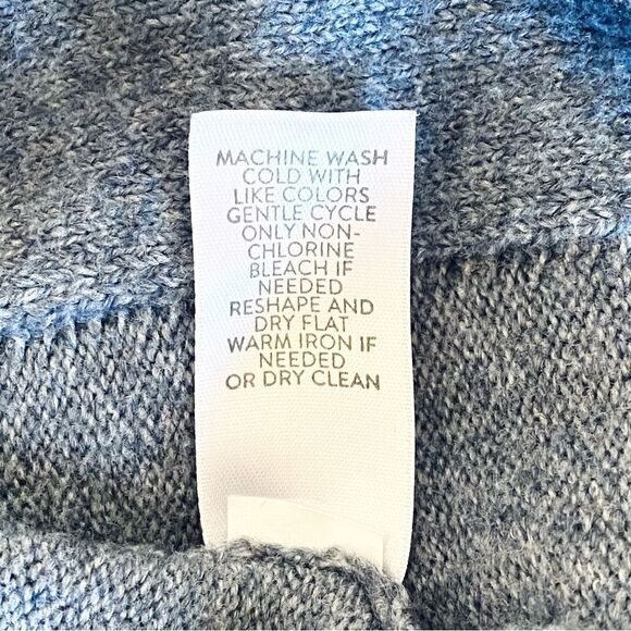 J Jill Wearever Blue Heather Front Pocket Roll Neck Oversized Tunic Sweater Sz S - Picture 8 of 10